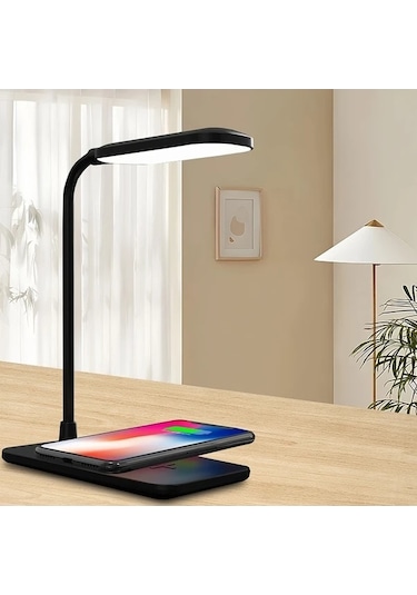 Fastbuy Beşli Dokunmatik Model Katlanabilir Kablosuz Şarjlı Usb Göz Koruyucu Aydınlatma Masa Lambası Füme Füme