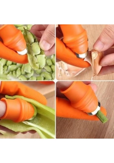 5 Parça Pratik Parmak Koruyucu 1 Parça Baş Parmak Bıçaklı Eldiven Diğer