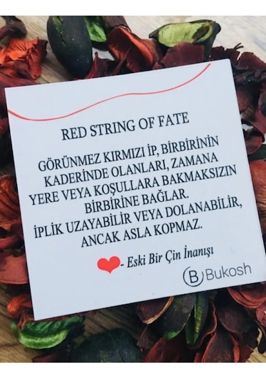 Red String Siyah İp Çift Bileklik Siyah