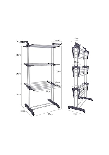 Perilla Triplex 3 Katlı Kurutmalık