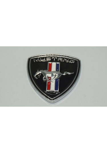 Dk Mustang Koşan At Bagaj Logo Siyah Krom Metal Plaka Arma