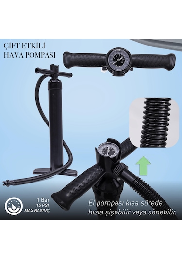 Cawooo Koltuklu Şişme Kano 2 Kişilik