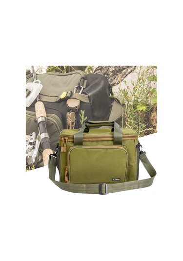 Xindoker Siyah 600d Kumaş Olta Çantası, Olta Makinaları Ve Takımlarını Taşımak İçin Dış Mekan斜挎 Çanta