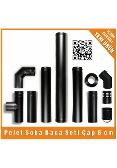 Ers Baca Pelet Baca Boru Seti Ø 80 Mm İçten Contalı , Muflu