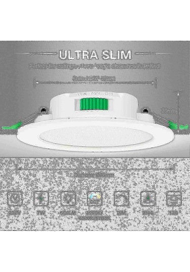 12 Adet 7w Beyaz Led Gömme Tavan Aydınlatması İnce Işık-perfet Diğer