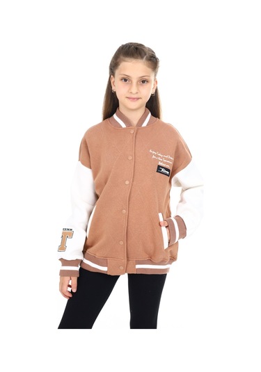 Toontoy Kız Çocuk Kolej Hırka Kahverengi