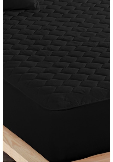 Ely Parker Alez Sıvı Geçirmez Mikro Kapitoneli Fitted Çift Kişilik Tek Kişilik Bebek Alezi Su ELYMKRKAPFIT00 Siyah