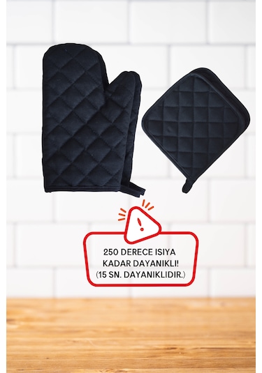 Yanmaz Ve Isıya Dayanıklı Fırın Eldiveni Ve Tutacak 2 Eldiven,