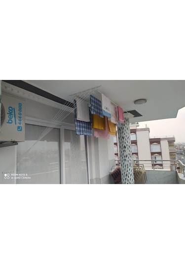 Yıldız White 5 Sıralı 175 Cm Boyunda Asansörlü Çamaşır Kurutucu Gümüş