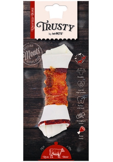 M-pets Trusty Extra Beef Biftekli Düğüm Kemik 75 Gr 15,3 Cm