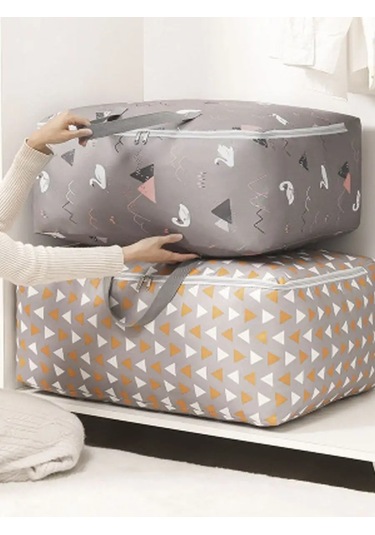 Myston House Battaniye, Yastık, Çarşaf, Giysi Ve Ceketler İçin Saklama Düzenleyici 168839511 Gri