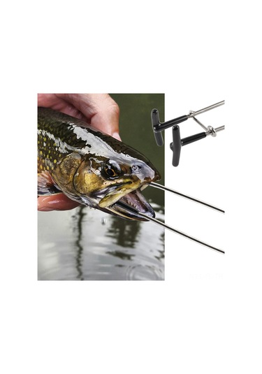 Lemestar Stainless Steel Balık Ağız Açıcı, Derin İğneleri Çıkarma Araçları, Hafif Ve Taşınabilir Balıkçılık Gereci 17cm