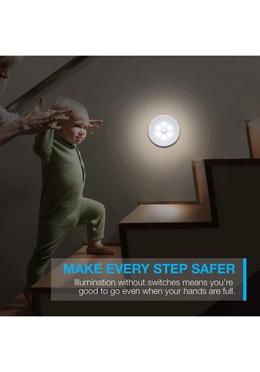 Vkemall Ev İçin Akıllı Hareket Sensörlü Led Lambası - 6000k/3500k Işık Tonu, 5v/3.7v Giriş, 50000 Saat Kullanim Süresi