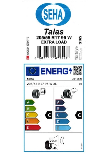 Seha 205/55 R17 95W XL St65 Talas Yaz Lastiği 2024