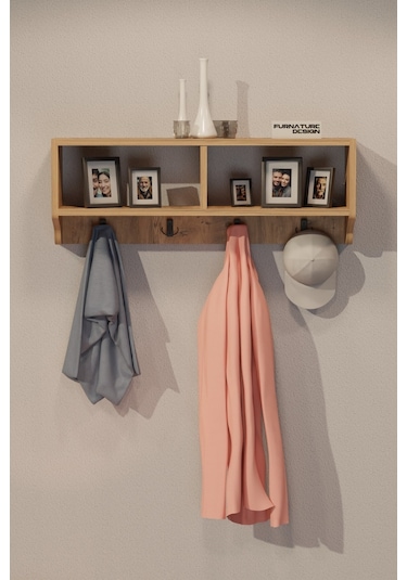 Portmanto Duvar Askısı Modern Askılık Vestiyer - Atlantik Çam Diğer