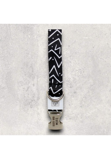 İsimli Kişiye Özel Orta Ve Büyük Irk Ayarlanabilir Tasma Sb Beyaz - Siyah