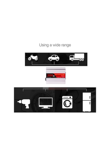 Suvpr Dy-8103 200w Dc 12v - Ac Araç Güç Çevirici 500ma Usb Bağlantı Noktası Ve Evrensel Güç Soketi