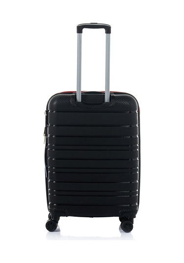 Hotowa Gold Pp Valiz 8010 Siyah Kırmızı Tsa Kilitli Orta Boy Siyah - Kırmızı