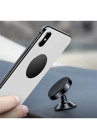 Oldfriend 2 Adet Gümüş Rengi Evrensel Manyetik Araç Tutucu 360 Derece Dönebilir Hava Çıkışlı Telefon Tutucu
