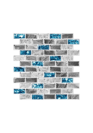 Qingmipy Suya Dayanıklı 3b Mermer Duvar Kağıdı - Mutfak Dekoru İçin Yapışkanlı Duvar Sticker Çok Renkli