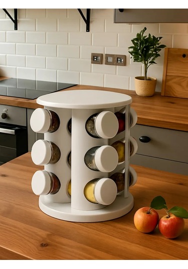 Airexpress Döner Tabanlı Baharat Kavanozları 446919620 Beyaz