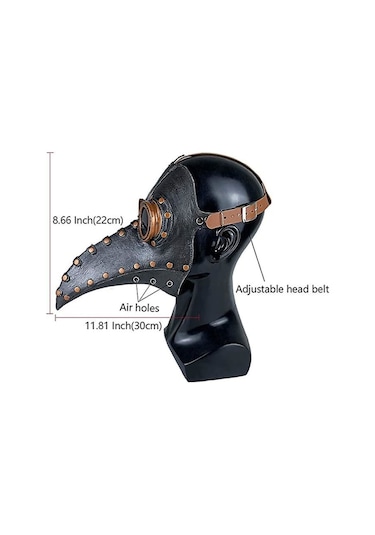 Veba Doktoru Maskesi Karga Maskesi, Steampunk Hortum Gagası Maskesi