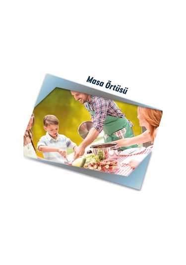 Pratikser Tek Kullanımlık Polietilen Masa Örtüsü Doğa - 120x150cm - 50ad/rulo Çok Renkli