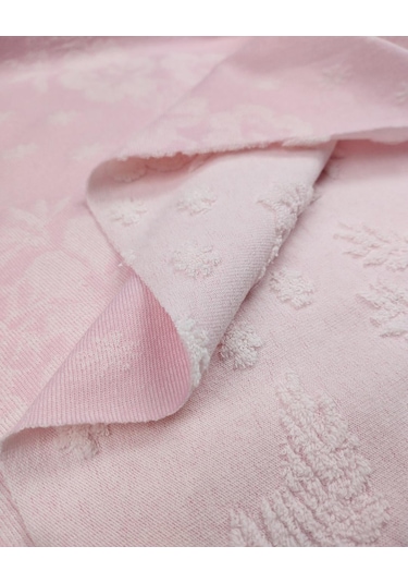 Pembe Renkte Çiçekli Havlu Kumaş En: 165cm-11493