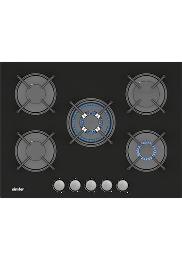 Simfer 3704 Ankastre Siyah Cam Ocak