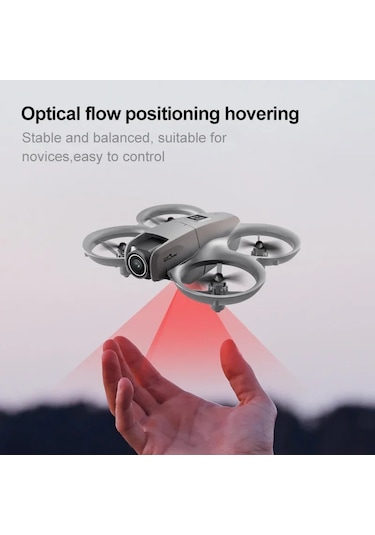 2025 Yeni Led Mini Rc Led Işıkları Ile Donatılmış Drone Hd Çift Kamera 360-degree 6k-grey-dc