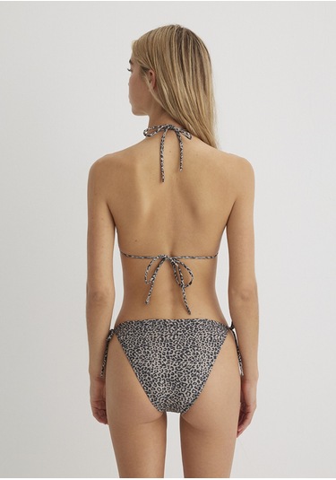 Mavi - Leopar Desenli Kahverengi Bikini Altı 1913185-33653
