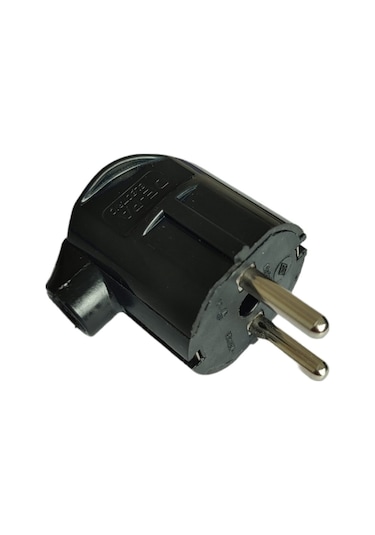 Depa L Tip Topraklı Erkek Fiş - Siyah - 220 Volt - 11135-s