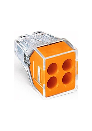 Koodmax 5 Adet Pct-104 4 Pinli İtmeli Hızlı Kolay Kablo Tel Birleştirici Konnektör Vidasız Klemens