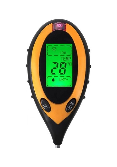 Singree Bitki Toprak Test Cihazı - 4'lü Fonksiyonlu Ph, Nem, Sıcaklık, Işık Hızlı Ölçüm Yapar 112 Karakter