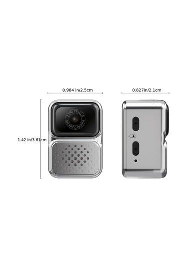 Elmpaly Gümüş Gri Mini Vücut Kamerası: Hareket Algılama, Gece Görüşü, Otomatik Takip, Tf Kart Ve Taşınabilir Tasarım