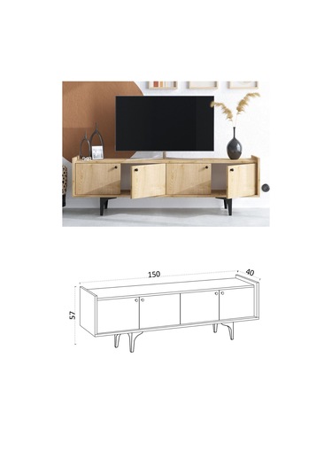 Decormet Chow Tv Sehpası Dec0044 Çok Renkli