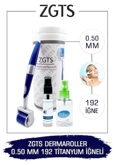 Zgts Blue Line Dermaroller 0.50mm Titanyum 192 Iğneli Derma Rolle