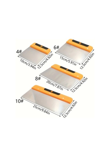 Willowhaven Sarı 4lü Dıy Alet Seti: Paslanmaz Çelik Macun Spatulası Ve Duvar Kağıdı Kazıyıcı