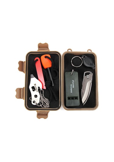 Aotu Outdoor Macera Kiti Plastik Su Geçirmez Saklama Kutusu Çok Renkli