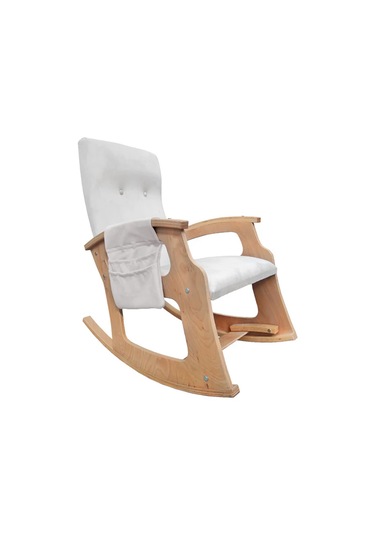 Hünkar Doğal Ahşap Krem Renkli Dinlenme Koltuğu, Tv Koltuğu