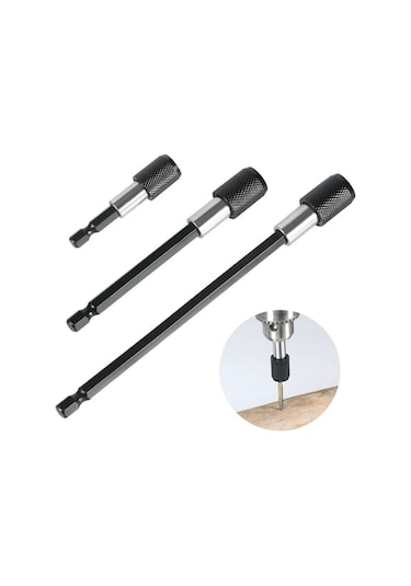 Ximistore9 3 Adet Manyetik Uzatma Ucu - 1/4" Altıgen Şaftlı Matkap Uçları