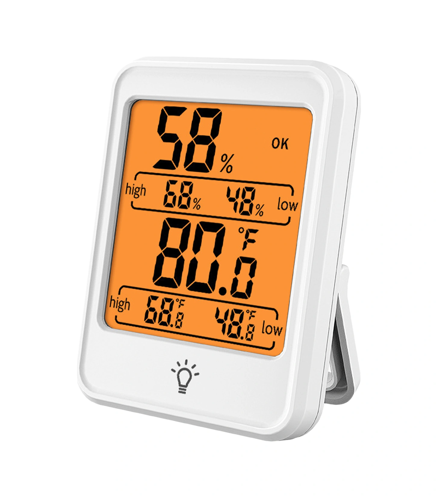Fosenze Ev İçi Dijital Sicaklık Ve Nem Ölçer, Ekran Işıklı, Konfor Gösterici, Duvar/masa Kurulumu, Kesin Ölçüm