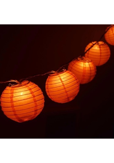Dekoratif Çin Feneri Kağıt Lamba - Turuncu Renkli