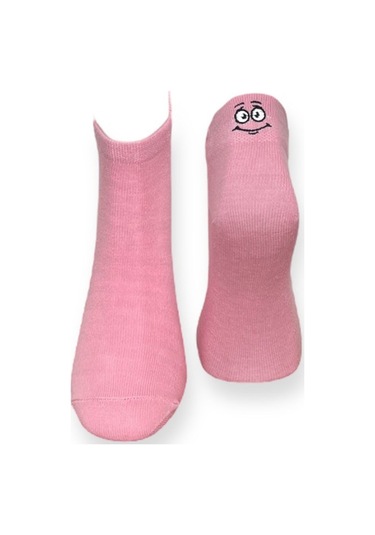 3'lü Unısex Sevimli Emoji Tasarımlı Esnek Nem Alabilen Pamuklu Spor Soket Çoraplar Çok Renkli