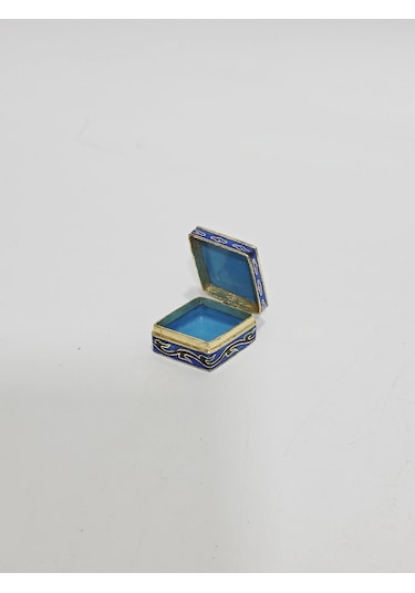 Antika Cloisonne Minyatür Kutu 3,7x2,9cm 122