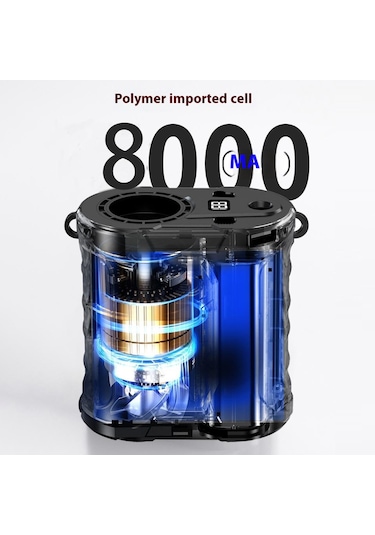 G20 Taşınabilir Bel Fanı Şarj Edilebilir 5 Hız Ayarlanabilir Led El Feneri Güç Bankası Kemer Fanları Yürüyüş Ve Binicilik İçin Siyah