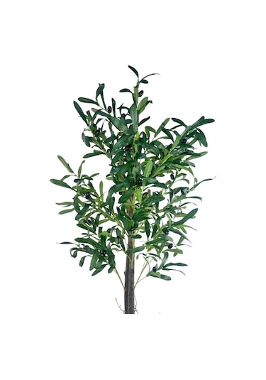 Yapay Zeytin Ağacı 130cm İki Gövdeli Beyaz Küre Saksıda Salex Doğal Gerçek Görünümlü Yapay Ağaç