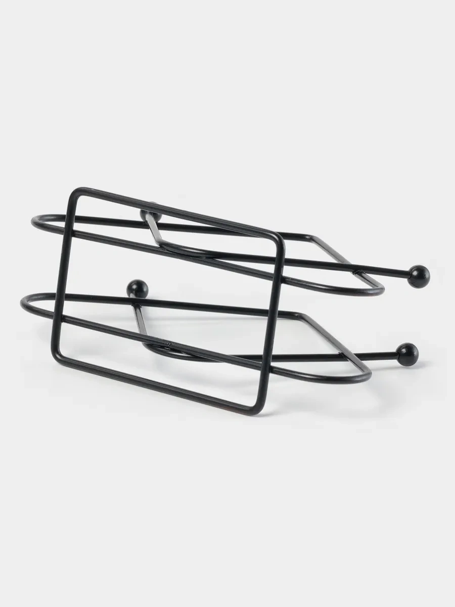 Dolana Mutfak Masası İçin Metal Peçetelik "üçgenler" 348434301 Siyah