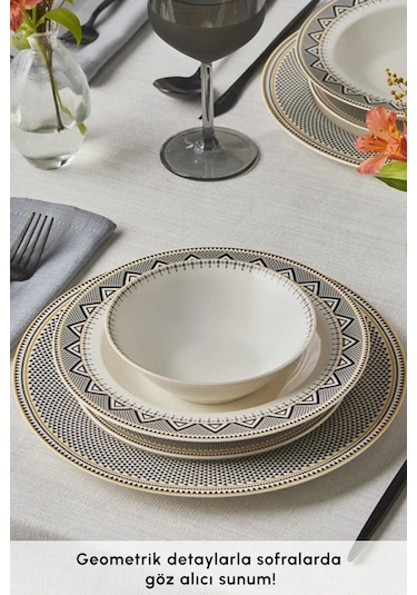 Karaca  Forever Bone Globe 24 Parça 6 Kişilik Yemek Takımı