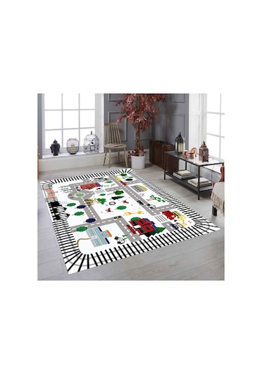 Kadife 4 M2 Ve 6 M2 Seçenekli Lastikli Halı Örtüsü Ort358